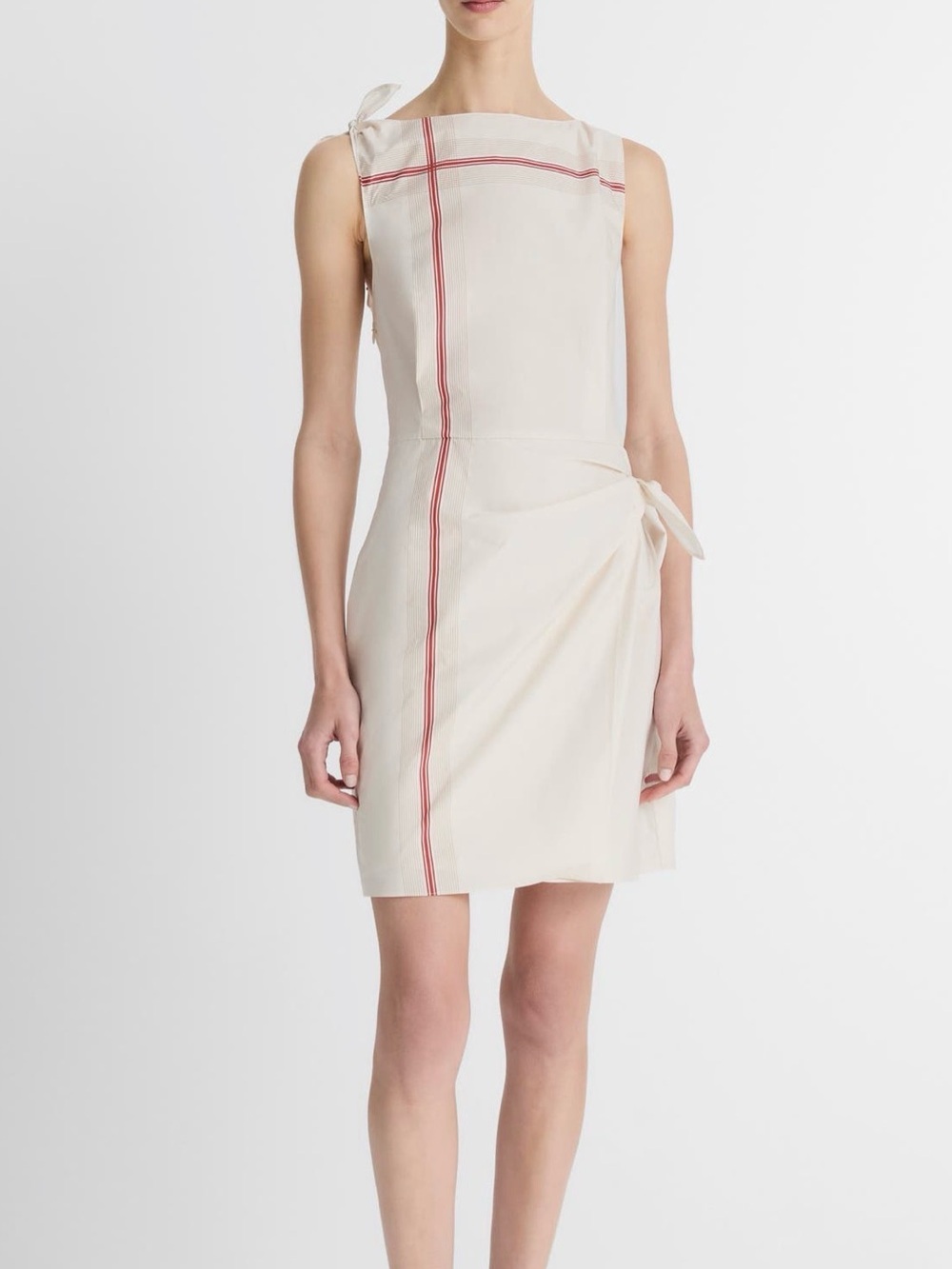 Vince handkerchief stripe cotton blend sheath dress